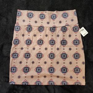 Charlotte Russe Pink Patterned Pencil Skirt